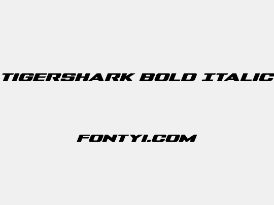 Tigershark Bold Italic