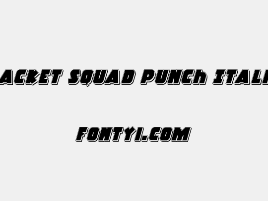 Racket Squad Punch Italic