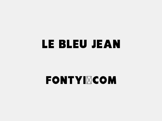 Le Bleu Jean