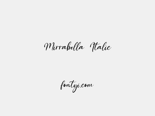 Mirrabella  Italic