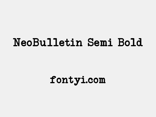 NeoBulletin Semi Bold