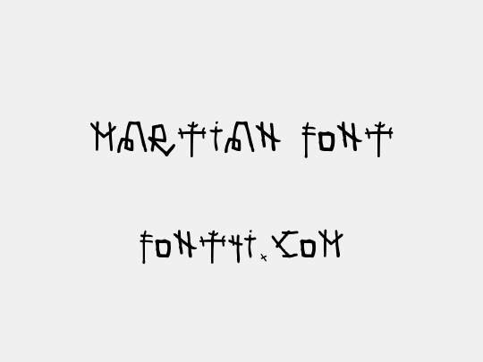 Martian Font