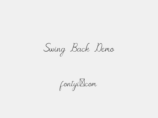 Swing Back Demo