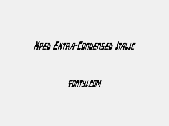 Xped Extra-Condensed Italic