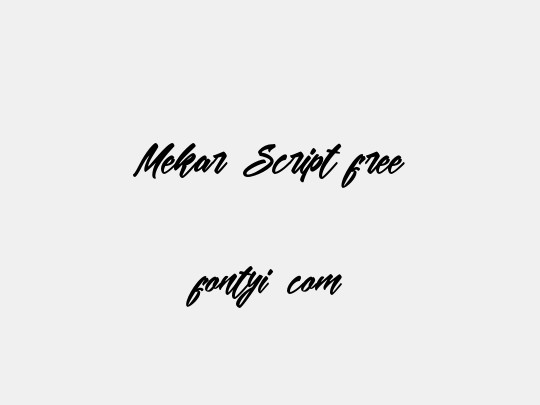 Mekar Script free