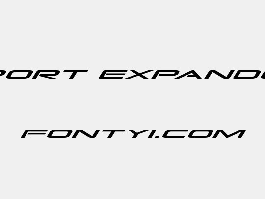 Grand Sport Expanded Italic