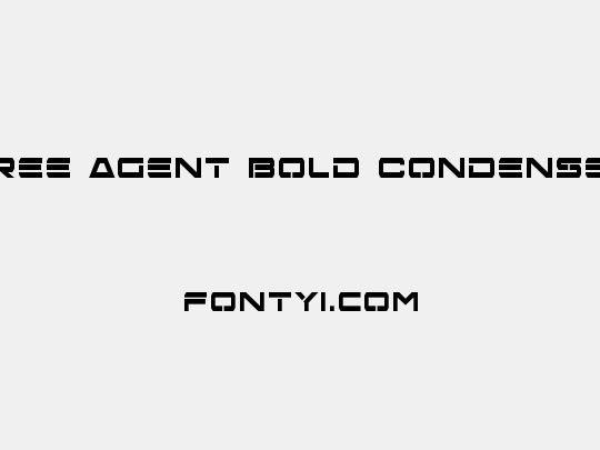 Free Agent Bold Condensed