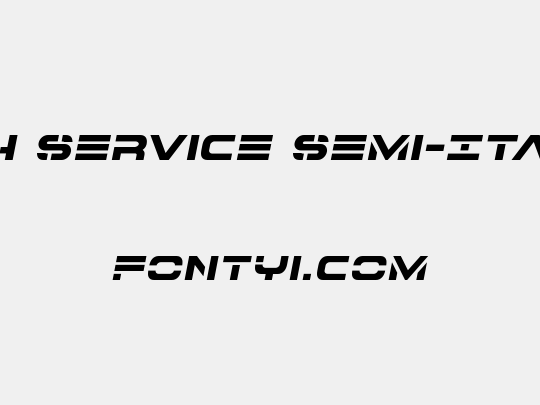 7th Service Semi-Italic