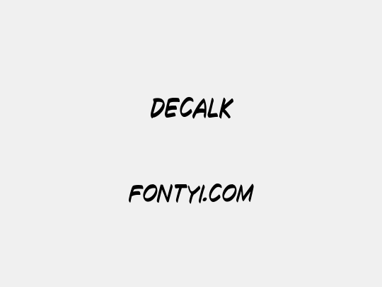 Decalk