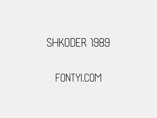 SHKODER 1989