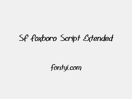 SF Foxboro Script Extended