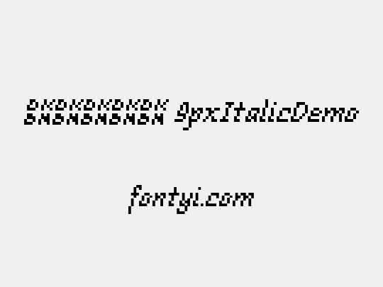 丁卯点阵体 9pxItalicDemo