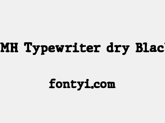 JMH Typewriter dry Black