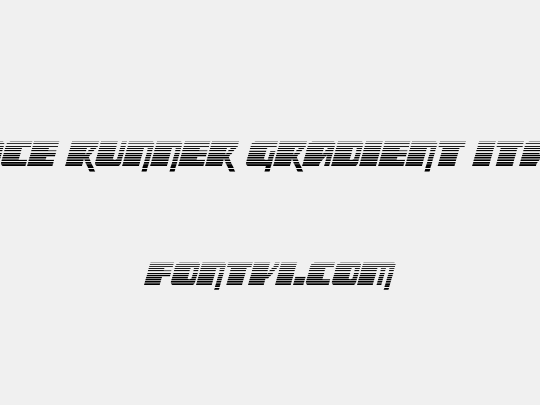 Space Runner Gradient Italic