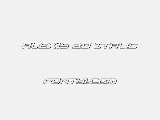 Alexis 3D Italic