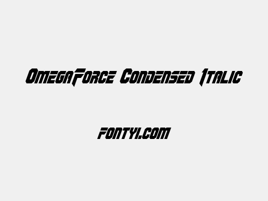 OmegaForce Condensed Italic