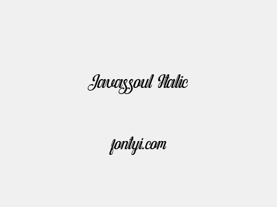 Javassoul Italic