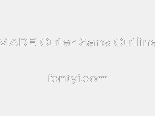 MADE Outer Sans Outline