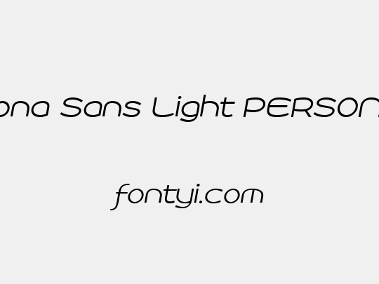 Roona Sans Light PERSONAL