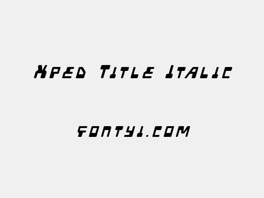 Xped Title Italic