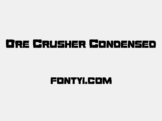 Ore Crusher Condensed