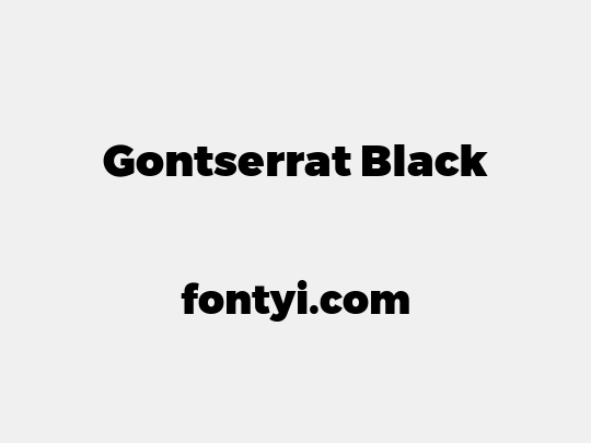 Gontserrat Black