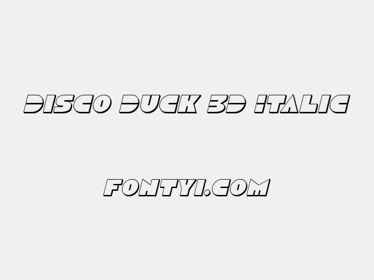 Disco Duck 3D Italic
