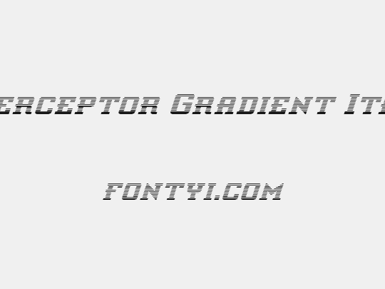 Interceptor Gradient Italic