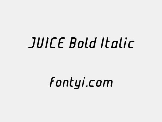 JUICE Bold Italic