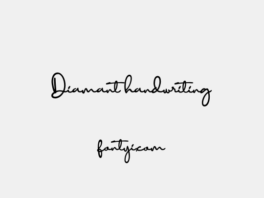 Diamant handwriting