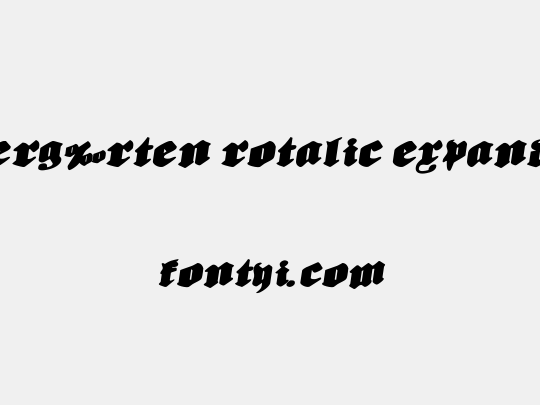 Bierg‰rten Rotalic Expanded