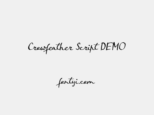 Crowfeather Script DEMO