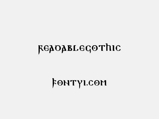 ReadableGothic