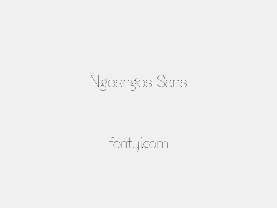 Ngosngos Sans