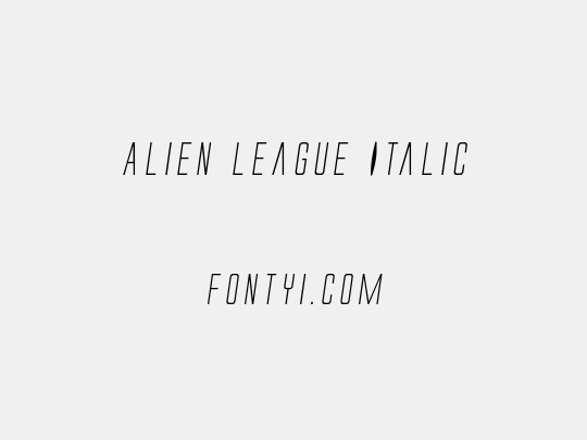 Alien League Italic