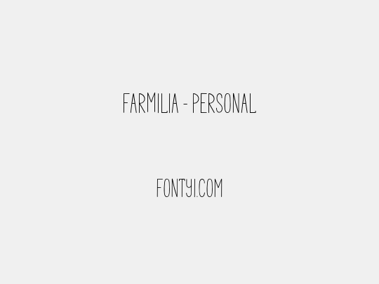Farmilia - PERSONAl