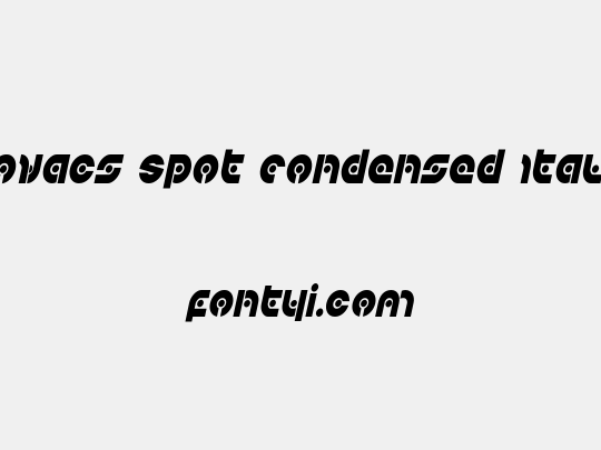 Kovacs Spot Condensed Italic