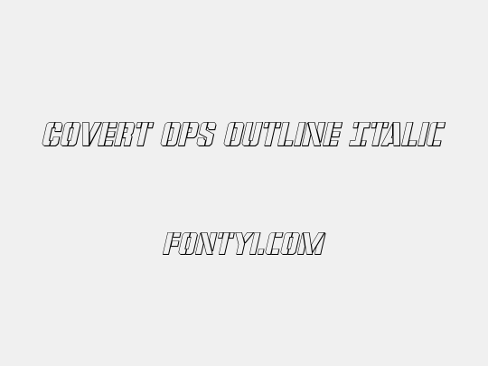 Covert Ops Outline Italic