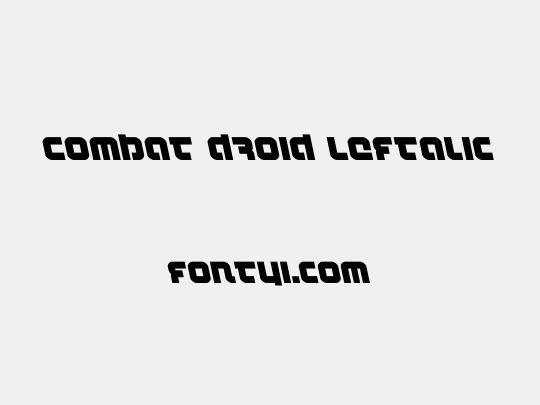 Combat Droid Leftalic