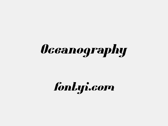 Oceanography