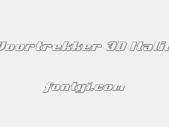 Voortrekker 3D Italic