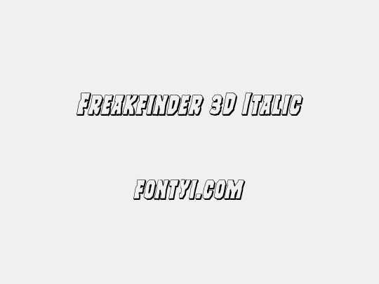 Freakfinder 3D Italic