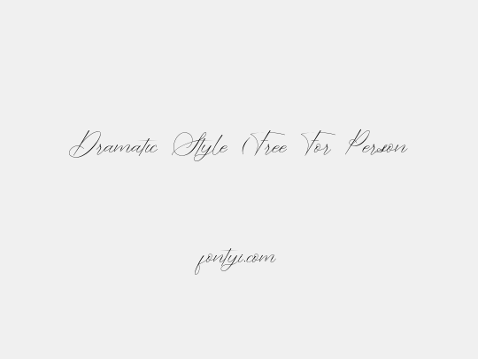 Dramatic Style (Free For Person
