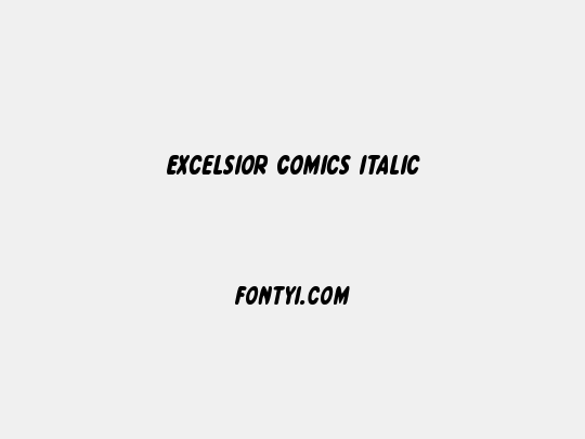 Excelsior Comics Italic