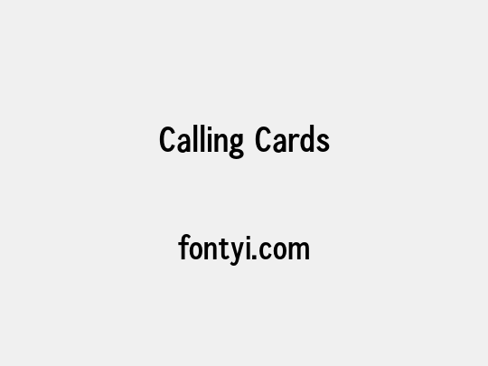 Calling Cards