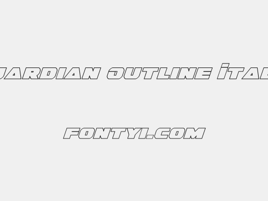 Guardian Outline Italic