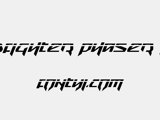 Snubfighter Phaser Italic