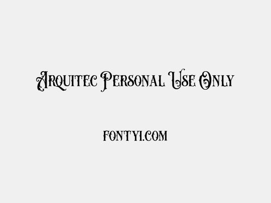 Arquitec Personal Use Only