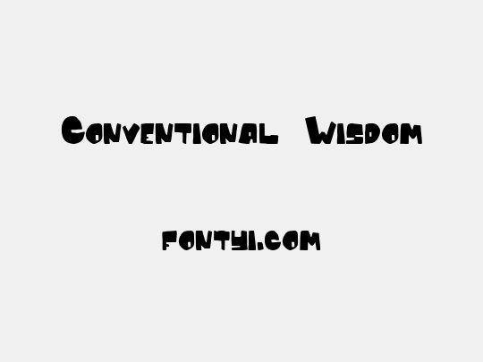 Conventional Wisdom
