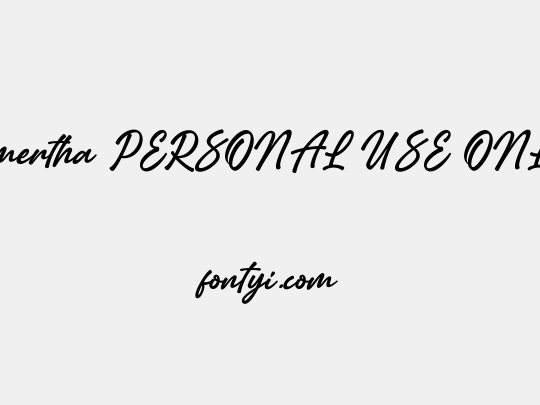 Amertha PERSONAL USE ONLY